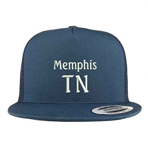 Trendy Apparel Shop Memphis TN Embroidered 5 Panel Flatbill Trucker Cap