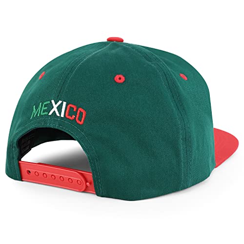 Hecho En Mexico Eagle 3D Embroidered Flat Bill Snapback Cap