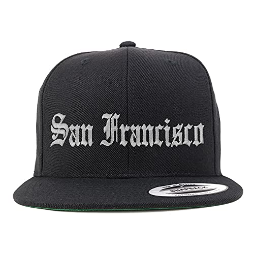 Trendy Apparel Shop San Francisco Old English Embroidered Flatbill Snapback