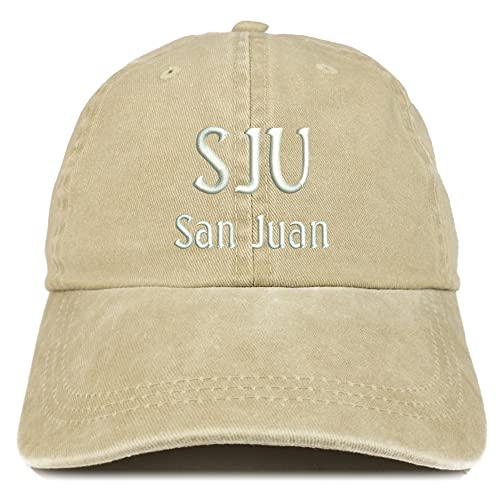 Trendy Apparel Shop SJU San Juan Embroidered Pigment Dyed Washed Baseball Cap