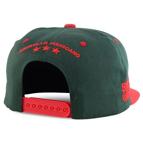 Trendy Apparel Shop 3D Mexico Embroidered Structured Flat Bill Snapback Cap