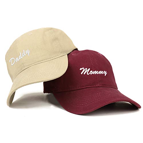 Trendy Apparel Shop Script Mommy and Daddy Soft Cotton Couple 2 Pc Cap Set