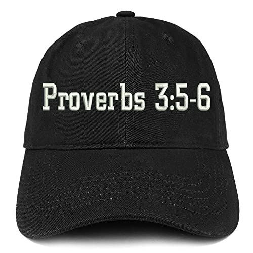 Trendy Apparel Shop Proverbs 3:5-6 Low Profile Soft Cotton Baseball Cap