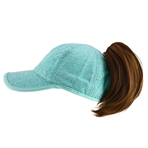 Trendy Apparel Shop Ladies Heathered Ponytail Adjustable Baseball Cap