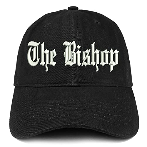 Trendy Apparel Shop The Bishop Old English Low Profile Soft Cotton Baseball Cap