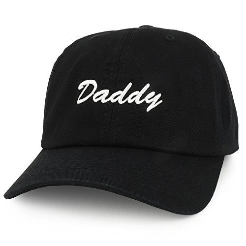 Trendy Apparel Shop Daddy Script Embroidered Oversize XXL Soft Cotton Dad Hat