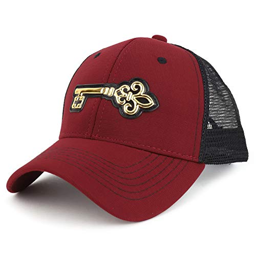 Trendy Apparel Shop High Frequency Key Structured Trucker Mesh Baseball Cap
