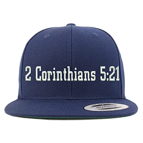 Trendy Apparel Shop 2 Corinthians 5:21 Embroidered Flatbill Snapback