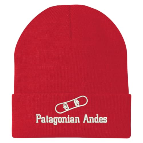 Trendy Apparel Shop Patagonian Andes Snowboard Logo Embroidered Long Cuff Beanie