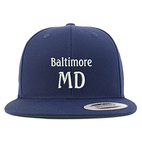 Trendy Apparel Shop Baltimore MD Embroidered Flatbill Snapback