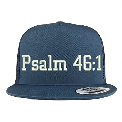 Trendy Apparel Shop Psalm 46:1 5 Panel Flatbill Trucker Cap