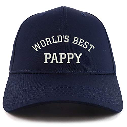 Trendy Apparel Shop World's Best Pappy Embroidered Sturctured Baseball Cap
