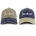 Trendy Apparel Shop Just Married Embroidered Pigment Dyed Cotton Couple 2 Pc Cap Set
