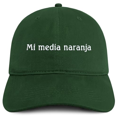 Trendy Apparel Shop Mi Media Naranja Embroidered Cotton Low Profile Dad Hat