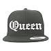 Trendy Apparel Shop Queen Old English Embroidered Flatbill Snapback