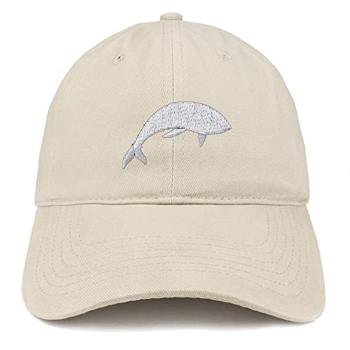 Trendy Apparel Shop Humpback Whale Embroidered Low Profile Soft Cotton Baseball Cap