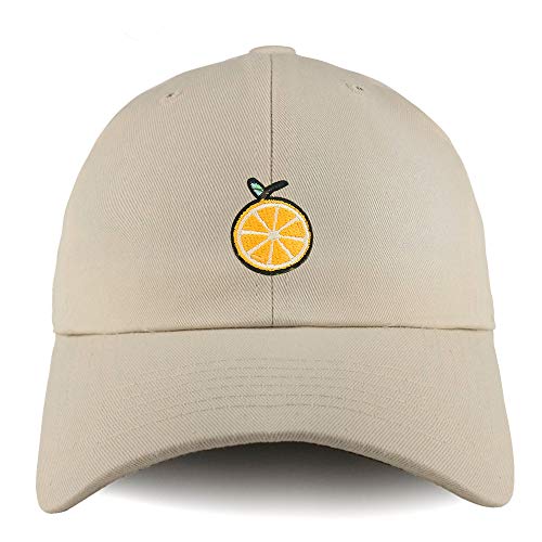 Trendy Apparel Shop Orange Patch Solid Cotton Unstructured Dad Hat