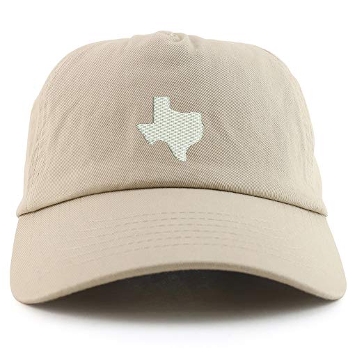 Trendy Apparel Shop Texas State Embroidered 5 Panel Unstructured Soft Crown Baseball Cap
