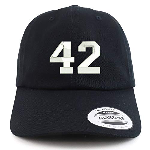 Trendy Apparel Shop XXL Number 42 Collegiate Embroidered Unstructured Cap