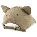 Trendy Apparel Shop Washed Cotton Cat Ear Baseball Cap with Sunglasses Holder