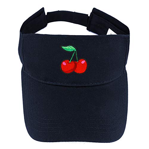 Trendy Apparel Shop Cherry Patch Cotton Summer Visor Cap