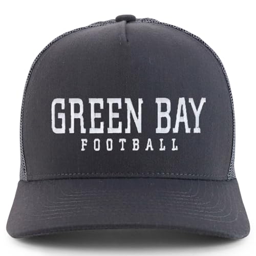 Trendy Apparel Shop Green Bay Embroidered 5 Panel Snapback Trucker Cap
