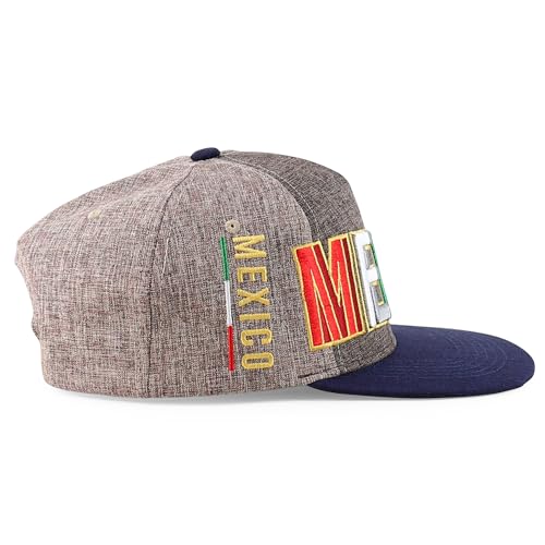 Trendy Apparel Shop MEX 3D Embroidered Flatbill Snapback Cap