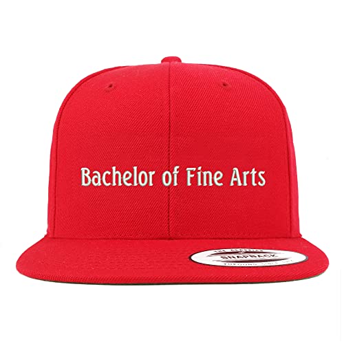 Trendy Apparel Shop Bachelors of Fine Arts Embroidered Flatbill Snapback