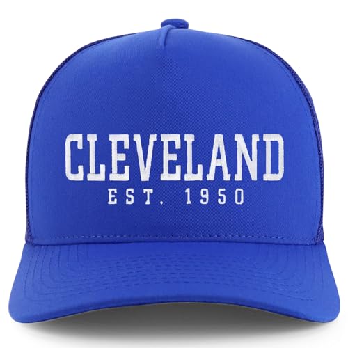 Trendy Apparel Shop Cleveland Est.1950 Embroidered 5 Panel Snapback Trucker Cap