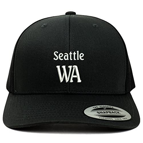 Trendy Apparel Shop Seattle WA Embroidered Retro Fit Trucker Mesh Cap