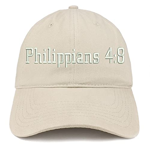 Trendy Apparel Shop Philippians 4:8 Low Profile Soft Cotton Baseball Cap