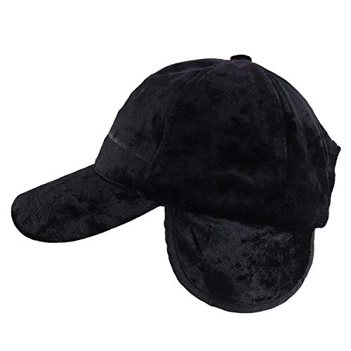 Trendy Apparel Shop Soft Velvet Faux Fur Ear Flap Winter Baseball Cap