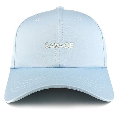 Trendy Apparel Shop Savage Embroidered Structured Satin Adjustable Cap