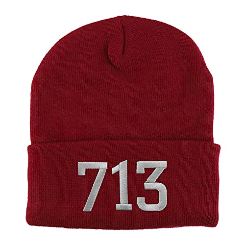 Trendy Apparel Shop Houston 713 Old English Embroidered Long Cuff Beanie