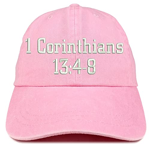 Trendy Apparel Shop 1 Corinthians 13:4-8 Washed Pigment Dyed Baseball Cap