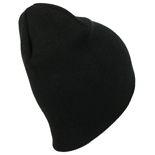 Trendy Apparel Shop Plain Short Winter Acrylic Knit Beanie