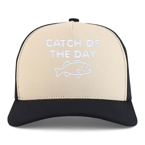 Trendy Apparel Shop Catch of The Day Embroidered 5 Panel Snapback Trucker Cap