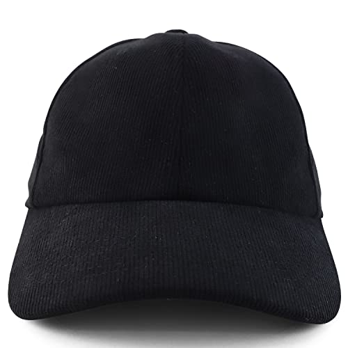 Trendy Apparel Shop Polyester Corduroy Structured Baseball Cap Dad Hat