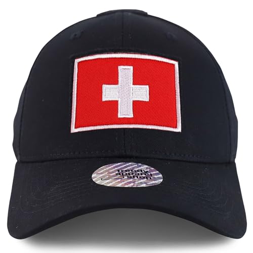 Trendy Apparel Shop Switzerland Flag Hook and Loop Patch Tactical Baseball Cap