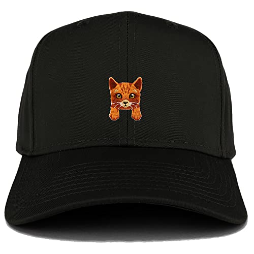 Trendy Apparel Shop Orange Bengal Cat Kitten Patch Structured Baseball Cap