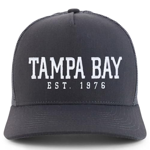 Trendy Apparel Shop Tampa Bay Est.1976 Embroidered 5 Panel Snapback Trucker Cap