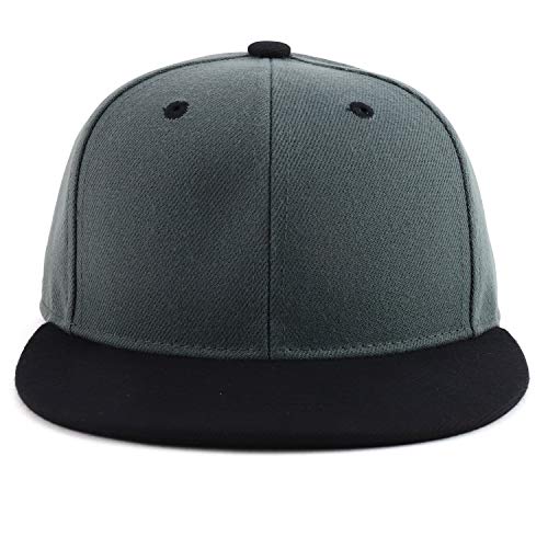 Trendy Apparel Shop Infant to Toddler Kid's Plain Structured Flatbill Snapback Cap