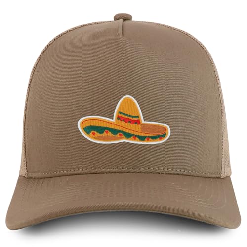Trendy Apparel Shop Mexican Fiesta Sombrero Embroidered Patch Trucker Cap