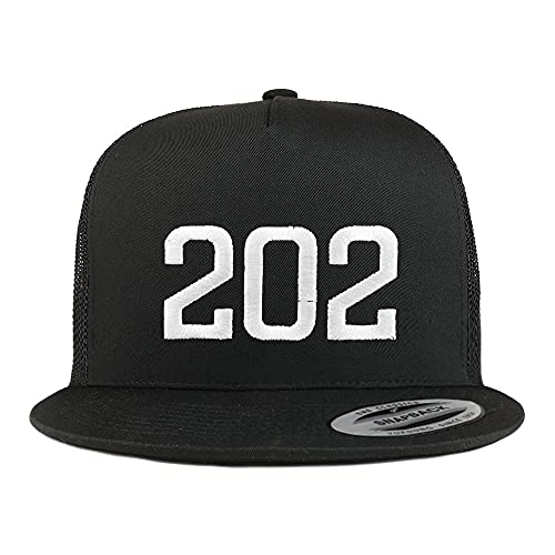 Trendy Apparel Shop Washington DC 202 Old English 5 Panel Flatbill Trucker Cap