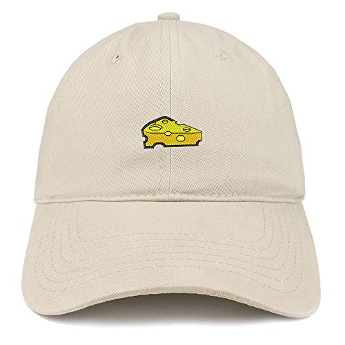 Trendy Apparel Shop Slice of Cheese Embroidered Unstructured Cotton Dad Hat
