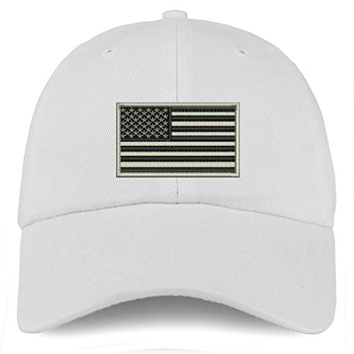 Trendy Apparel Shop Youth Grey American Flag Unstructured Cotton Baseball Cap