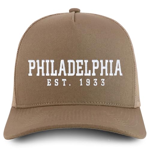 Trendy Apparel Shop Philadelphia Est.1933 Embroidered 5 Panel Snapback Trucker Cap