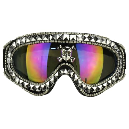 Trendy Apparel Shop Bling Rhinestone Festival Rave Goggles