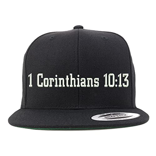 Trendy Apparel Shop 1 Corinthians 10:13 Embroidered Flatbill Snapback