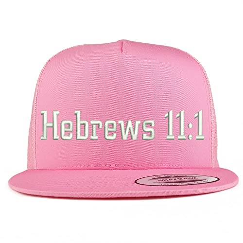 Trendy Apparel Shop Hebrews 11:1 5 Panel Flatbill Trucker Cap